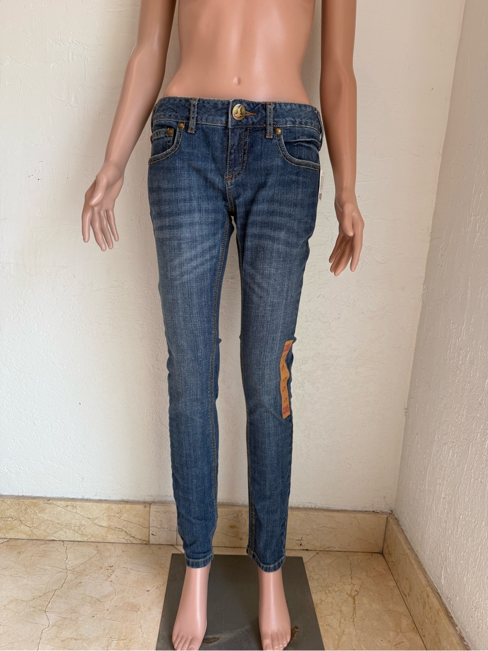 Free People Skinny Slim-Fit Low Jeans Denim Pants Dark Blue Women’s Size 29 NWT